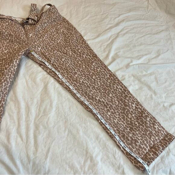 by Anthropologie The Wanderer Animal Print Pants Belted Straight Leg Tan 32 - Picture 8 of 14
